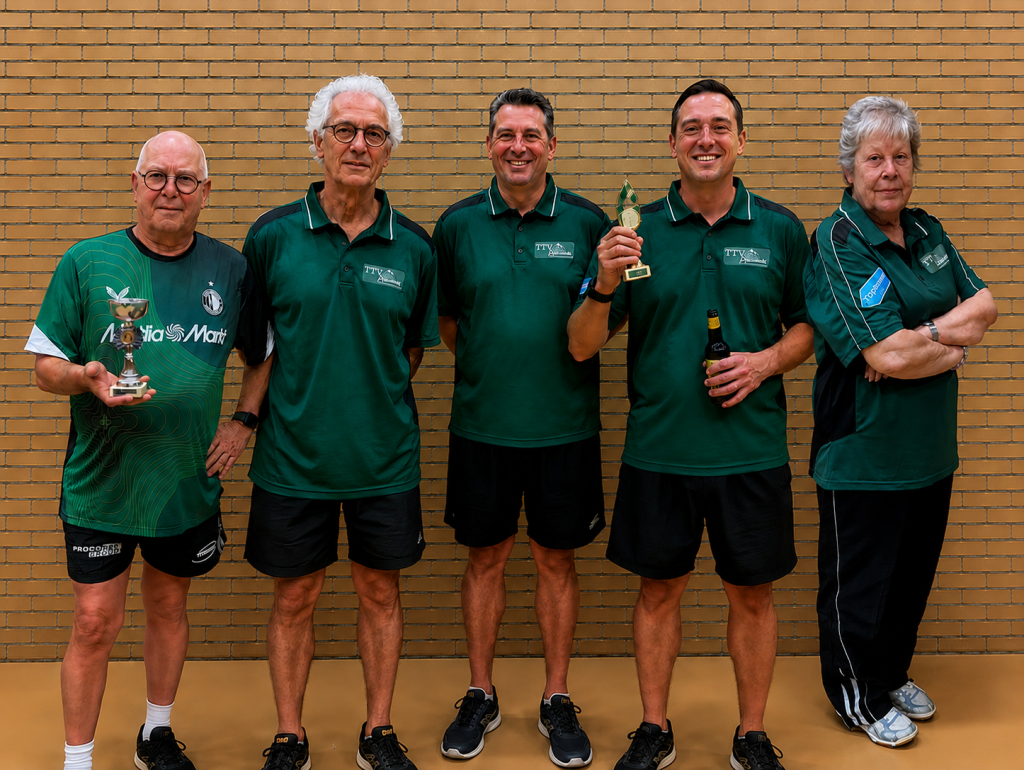 Duoteam 4 najaarscompetitie 2026, vijf spelers met bekers